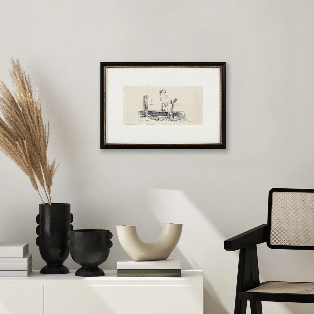 My Texas House Dog by the Beach Framed Wall Art 24x16 - Picture 3 of 9